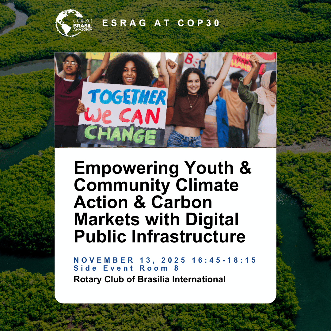 GoESRAG's tweet image. If you are at COP30 in Belém, Brazil, you must come to our side event in room 8 at 16:45