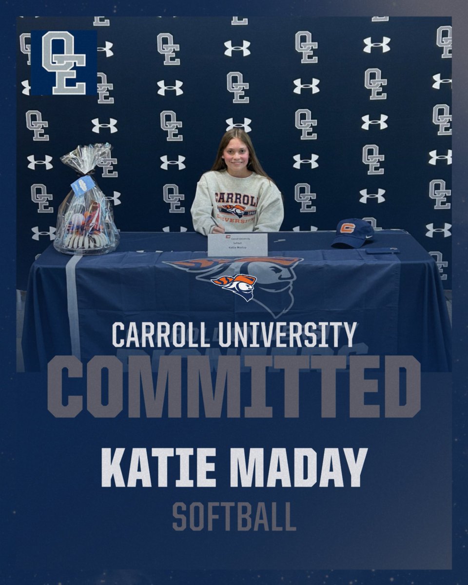 OEHS_GoWolves's tweet image. Congratulations to Katie Maday on her commitment to continue their academic and athletic journey at Carroll University!