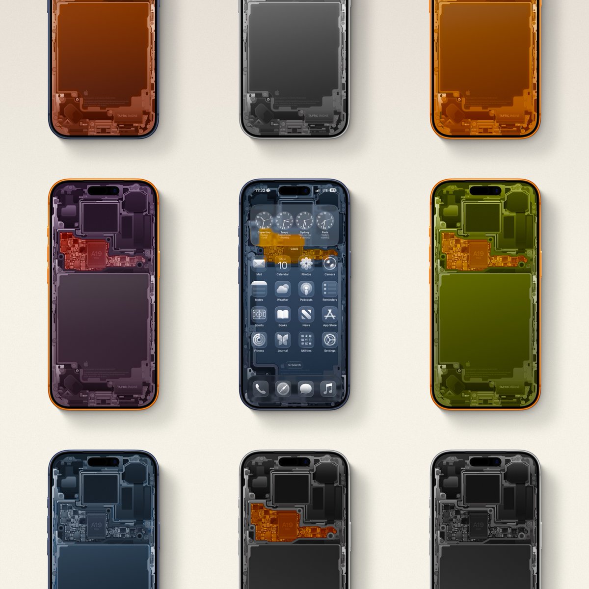 Apple iPhone 17 Pro &amp; 17 Pro Max Internals Wallpapers

A total of 2,703 layers for the iPhone 17 Pro and 2,843 for the iPhone 17 Pro Max were crafted by hand/trackpad to recreate the intricate details of each device’s internal components.

basicappleguy.com/basicappleblog…