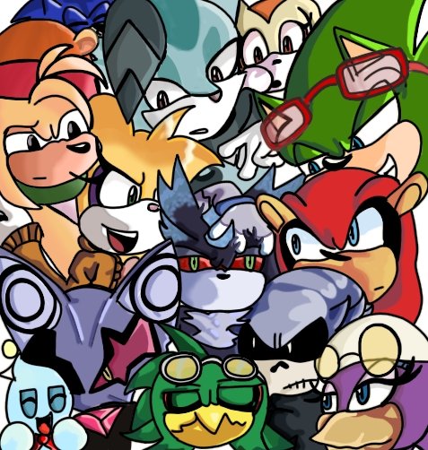 Discord drawing of my coworkers who voice other Sonic characters 😊💛🩵💚💜🩶🖤💙
#SonicTheHedgehog #barkthebean #CreamTheRabbit #ScourgetheHedgehog #bunnierabbot #mithythearmadillo #InfiniteTheJackal #slinger #art #drawing #foryou #publication #sega #comics #Colors #charactarer