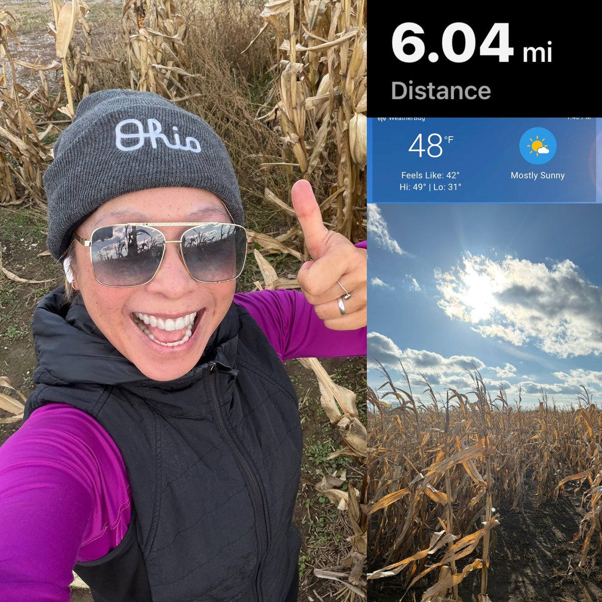 asianposh2022's tweet photo. Windy #6miler today! Thought of my friend and cohost of @TheVOCFB Ladies of CFB!!! #gobucks #gbr @MinnieAnn_Hunt https://t.co/jH2qk030yW