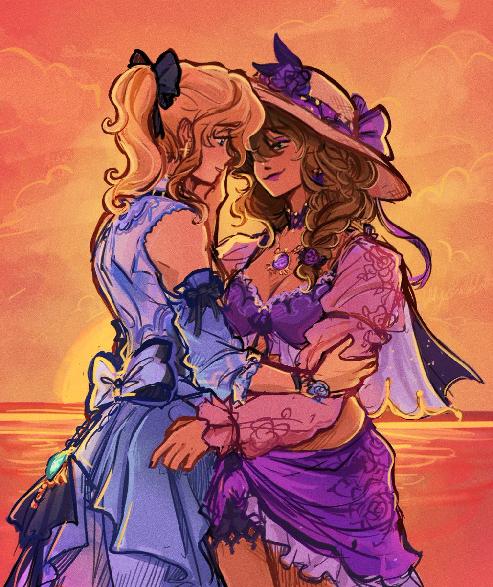 Sunset on the beach

#Jeanlisa #GenshinImpact