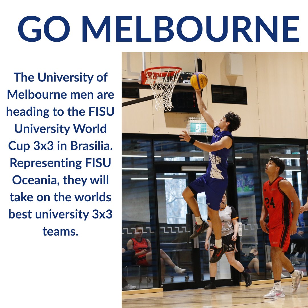 The @unimelb men's 3x3 Basketball team will represent FISU Oceania this weekend at the @fisu University world cup 3x3. They are in Brasilia competing against teams from across the world.  #WeAreOceania #universitysport #universityworldcup #3x3basketball #playFIBA3x3