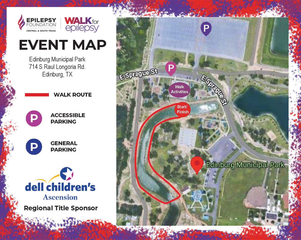 EFCST's tweet photo. Hey RGV! 💜 Registration for the Glow Walk for Epilepsy ends at 10 AM today! Don’t worry if you miss it, you can still register when you arrive! ✨
Check out the map below so you know exactly where to go. 🌙
#GlowWalk #WalkForEpilepsy #EFCST #EpilepsyAwareness https://t.co/YFySPt7fsL