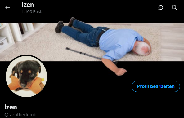 um velho tropeçou no meu perfil