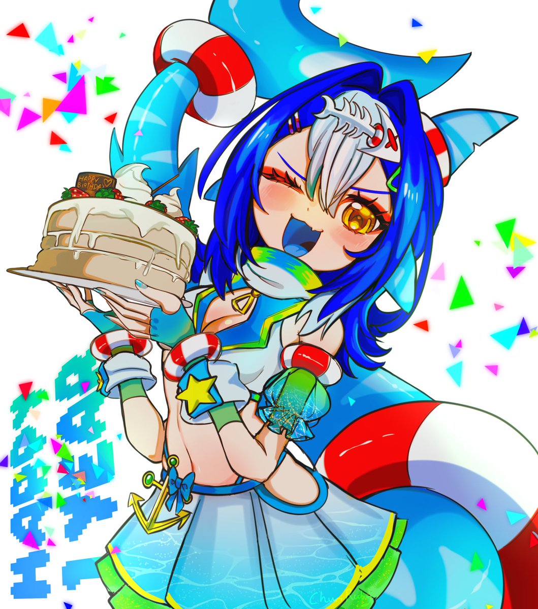 churirubyVT's tweet image. Guess who’s a step closer to death? ME! (≧▽≦)✨
It’s my birthday, awawa~! 🎂🎉💙