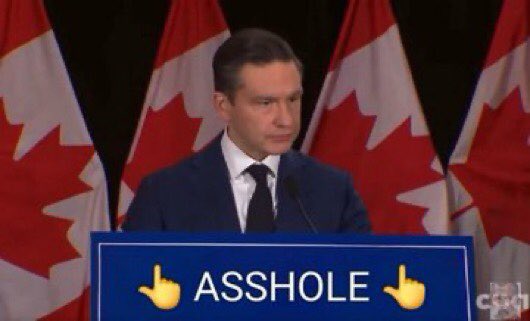 ANOTHER DAY… 
LIBERALS BAD…

<a href="/PierrePoilievre/">Pierre Poilievre</a> ‘s presser earlier today…
Liberals bad …
The Press bad… 
Chris d’Entremont bad…
Canada bad.,.
Everyone bad…
Other leaders bad…
Wha wha wha…

I’m good…
My leadership good…
NO, NOT CHANGING…
I’m a Fucking ARROGANT PRICK