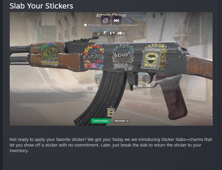 ImFireKicks's tweet image. We knew it was coming Stickers in a charm! a fun twist on the sticker removal yap recently. #cs2update