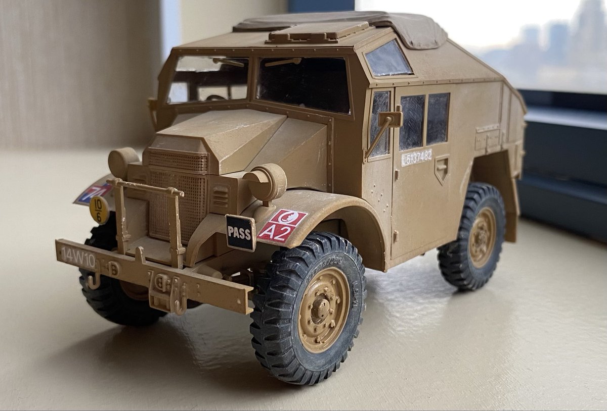 Happy with the initial weathering of the Quad, but using pigments has created some heavier than needed deposits in places. Still, nothing a bit more work can sort. Thanks San Francisco <a href="/RedFiveModels/">Simon (@redfivemodels on Bluesky)</a> <a href="/almurray/">Al Murray 🇺🇦</a> #themobilemodeller