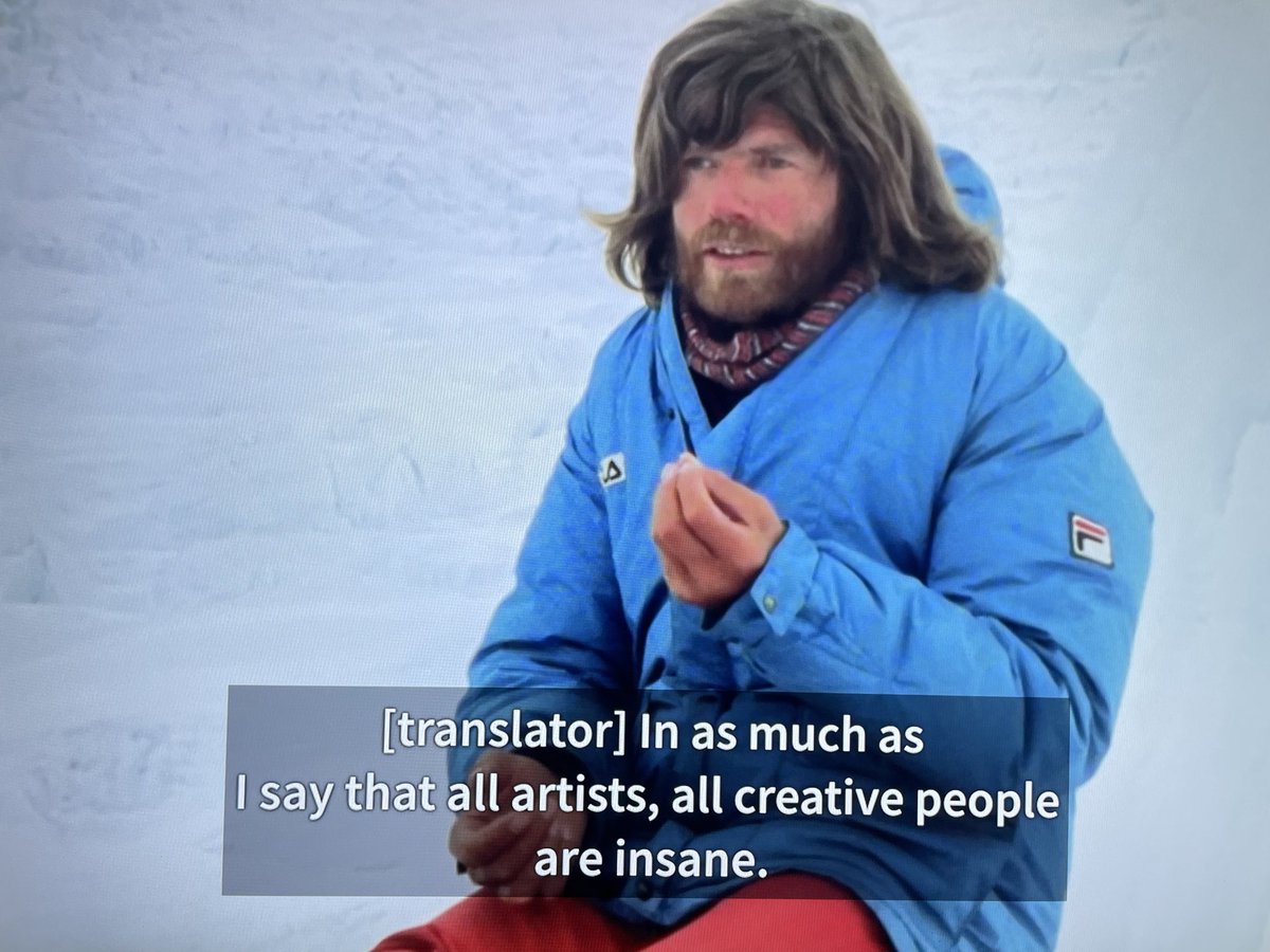 schizosemia's tweet photo. The Madness of Reinhold Messner • The Dark Glow of the Mountains (1985) Directed by Werner Herzog
.
.
.
#reinholdmessner #wernerherzog #madness #crazy #insane #darkglowofthemountains https://t.co/jRNWV95nO1