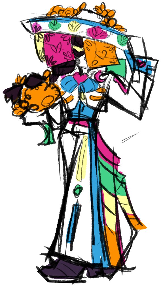Just posting the conceptart of halloween costumes of Sweet, Sour and Savory Día de muertos 

#FlavorRave