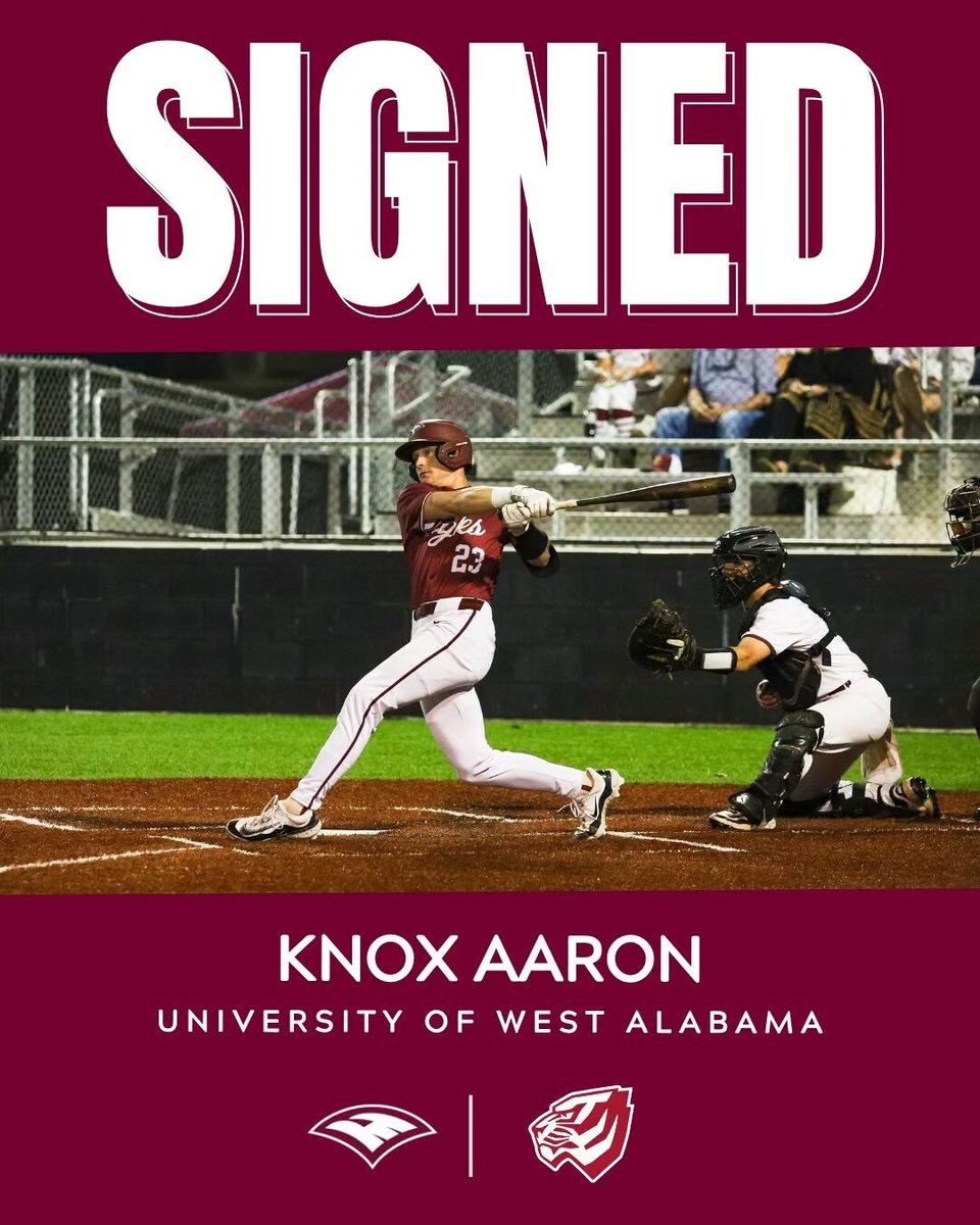 Congratulations to Knox Aaron, who signed to continue his academic and baseball career at the University of West Alabama. #GoEagles