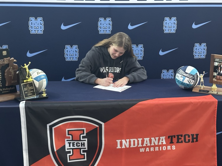 ShoresAthletics's tweet photo. Sailor Nation was lucky enough to witness 3 of our own sign their National Letters of Intent this evening!  Congrats to Maddie Russell (Indiana Tech), Laynie Russell (Northern Michigan) in Volleyball and Jayden Ammeraal (Davenport) in Baseball. https://t.co/5Ppk9yoE5a