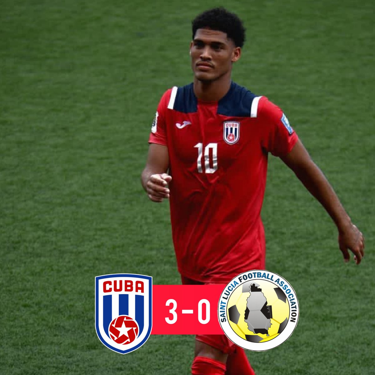 ✅ | Cuba se estrena con una contundente victoria en el debut de Pedro Pablo Pereira. Los Leones del Caribe derrotaron 3-0 a su similar de Santa Lucía en la CONCACAF Series.

⚽ 38' Romario Torres (su primero con la absoluta).
⚽ 45+1' Yasnier Matos.
⚽ 53' Dairon Reyes.

😍🇨🇺