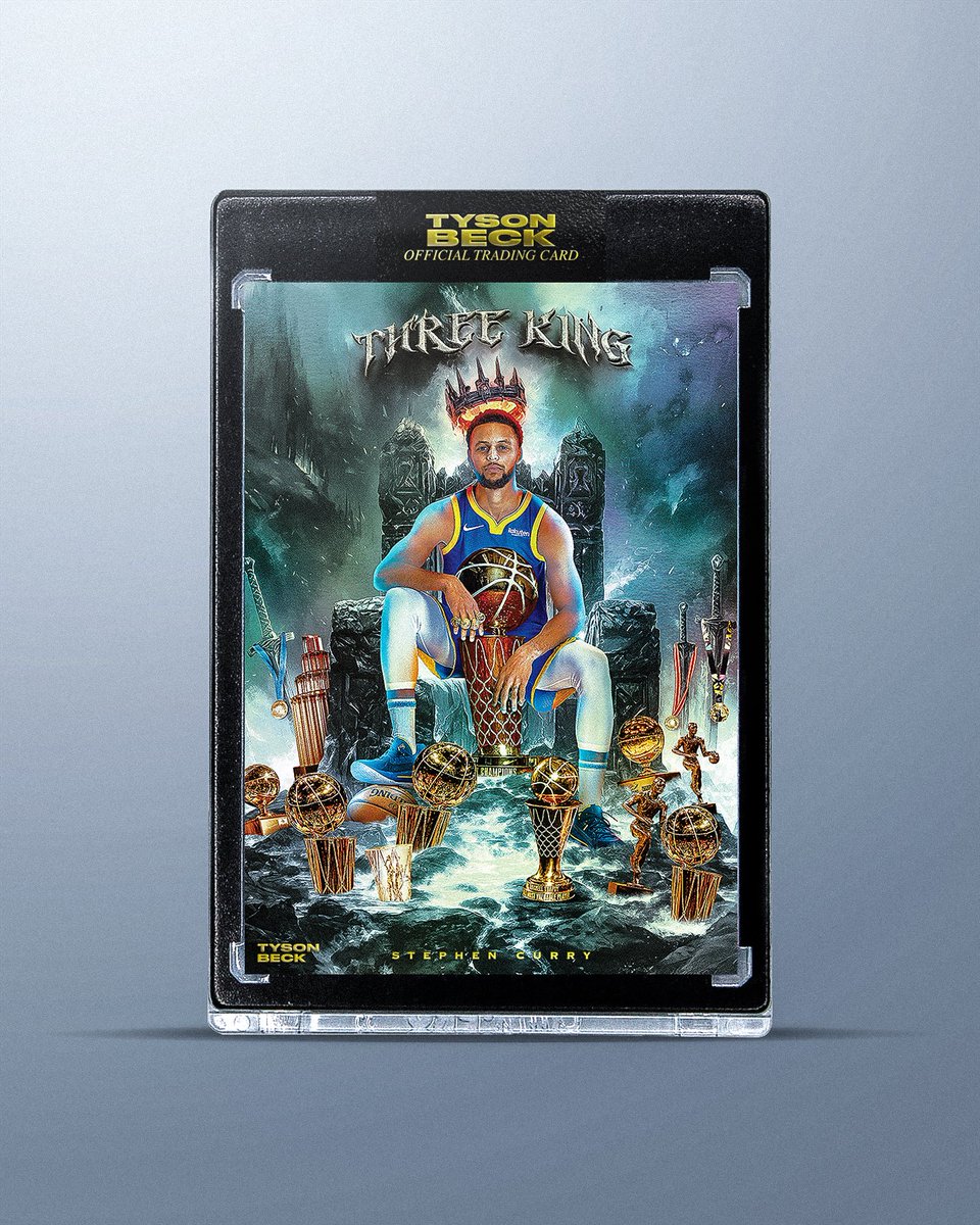 Card Artwork Leak 👀 Dropping tomorrow! 

Stephen Curry 👑 Three King

Official Limited Edition and Autograph Trading Cards

🌊 All Autographs on card and feature Steph’s Full Auto with “30”

Tomorrow 🇺🇸 US (NY) 6:00PM ET

🔗 shop.tysonbeck.com