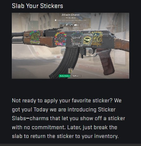 it happened, you can move stickers between guns
LOL