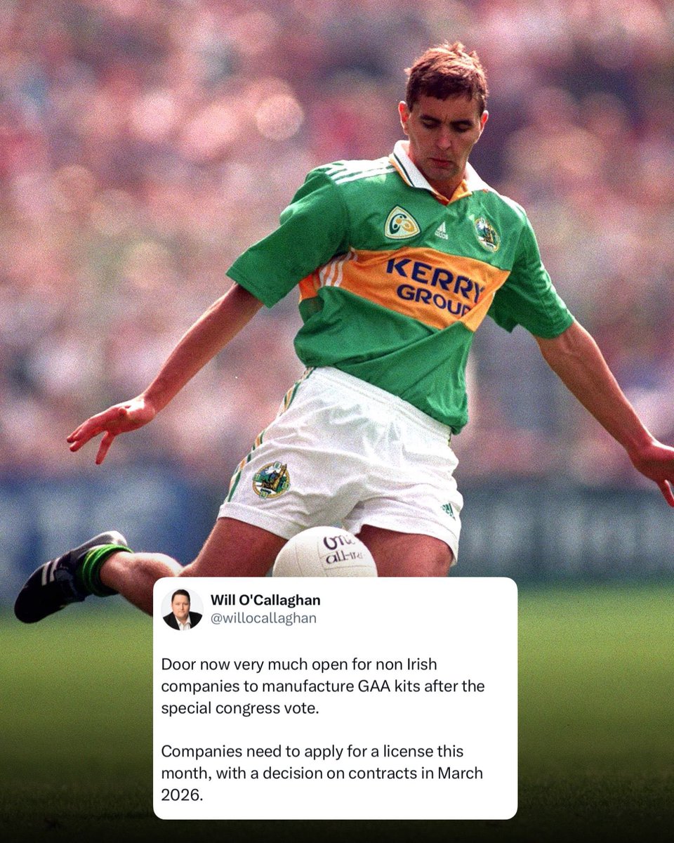 Score_Beo's tweet image. Throwback to the Kerry and Adidas collaboration🔥 

Non-Irish companies can now apply to create kits for inter-county teams

Is this the most iconic jersey of all time?