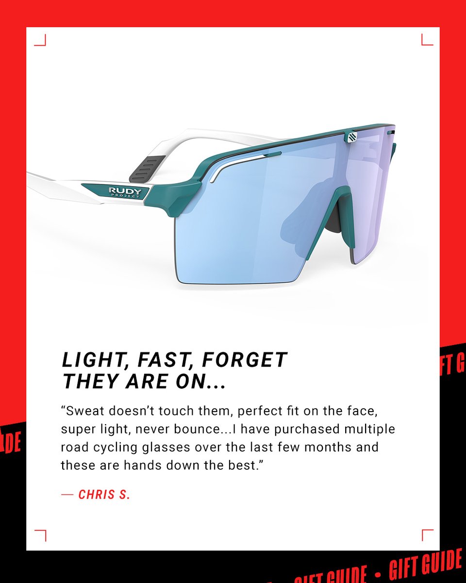 RudyProjectNA's tweet image. Built for comfort that endures, mile after mile. 😎 Chris S. on her go-to road cycling shades: Spinshield Pro. “Sweat doesn’t touch them, super light, never bounce…I’ve tried multiple pairs, and these are the best.” Make their next ride this good, shop 👉 rudyprojectna.com