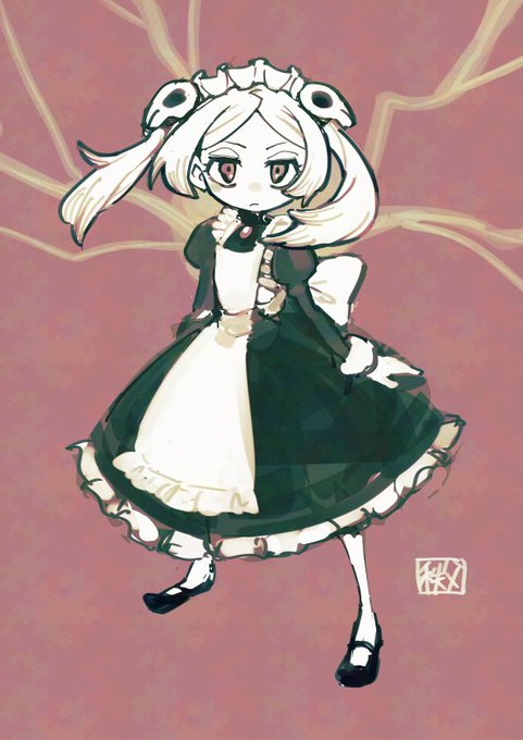 マリーちゃんらくがき
最近見た投げなわ塗りでシルエット取るやつ、かなり描きやすい 