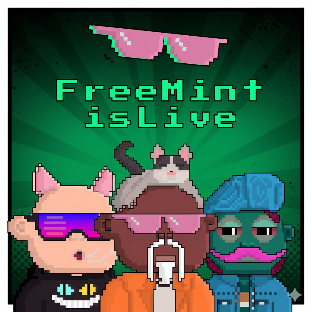 🔥 Ditch the ordinary, embrace the extraordinary! 🔥

Our Free Mint is LIVE and the vibe is electric! Don't just watch, join the revolution. This isn't just an NFT, it's a statement.

 #FreeMint #Web3Revolution #DigitalArt #CryptoGaming #MintNow #NFTCommunity #MetaverseReady