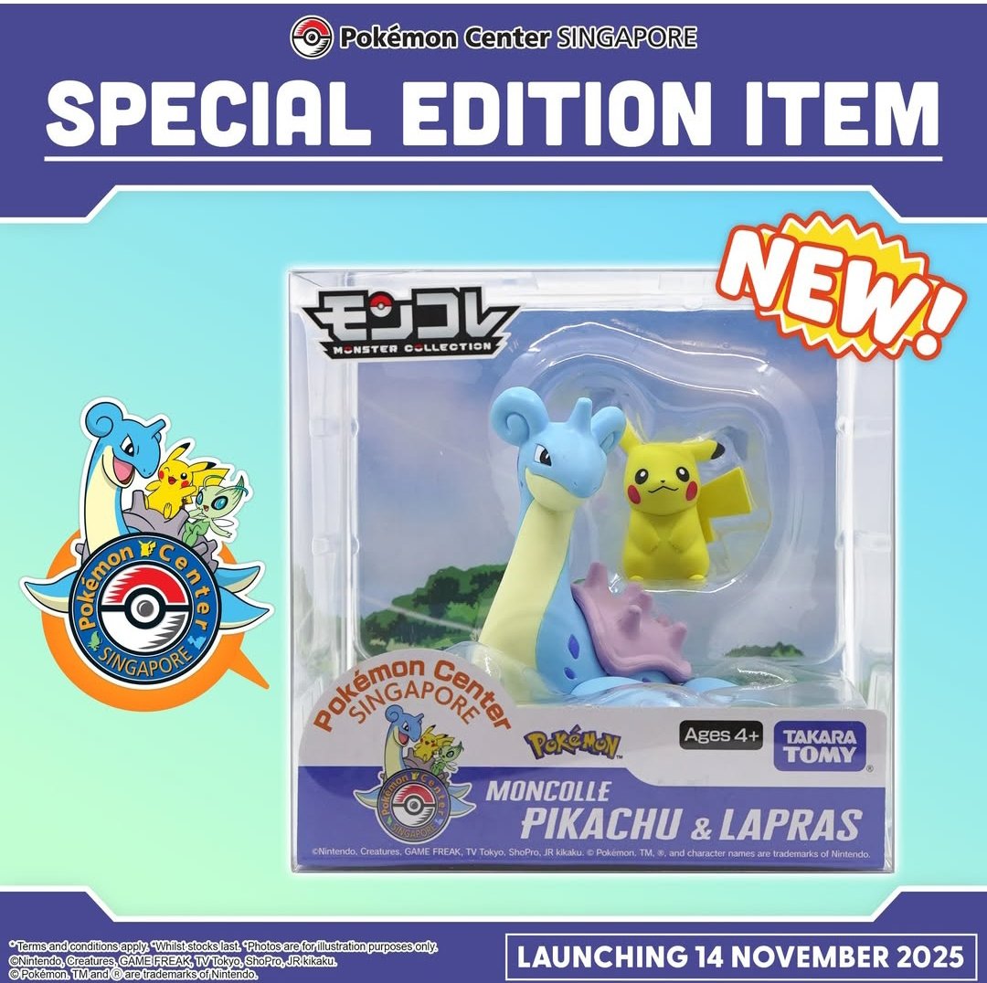 ポケセンシンガポール限定 モンコレ ピカチュウ&ラプラス 11/14発売
