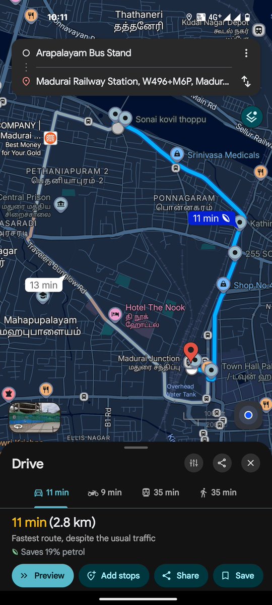 Madurai railway station to arapalayam bustand ₹250, first they asked ₹300.  Less than 3km auto riksha asking ₹300 minimum fare