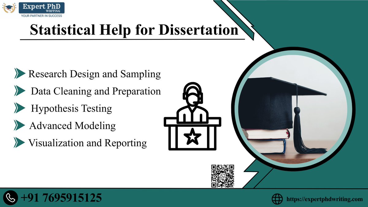 expertphdassist's tweet image. 📊 Get professional statistical help for your dissertation!
We assist with sampling, hypothesis testing, modeling &amp;amp; reporting.

📞 wa.me/917695915125 expertphdwriting.com

#PhDHelp #DataAnalysis #SPSS #ThesisSupport