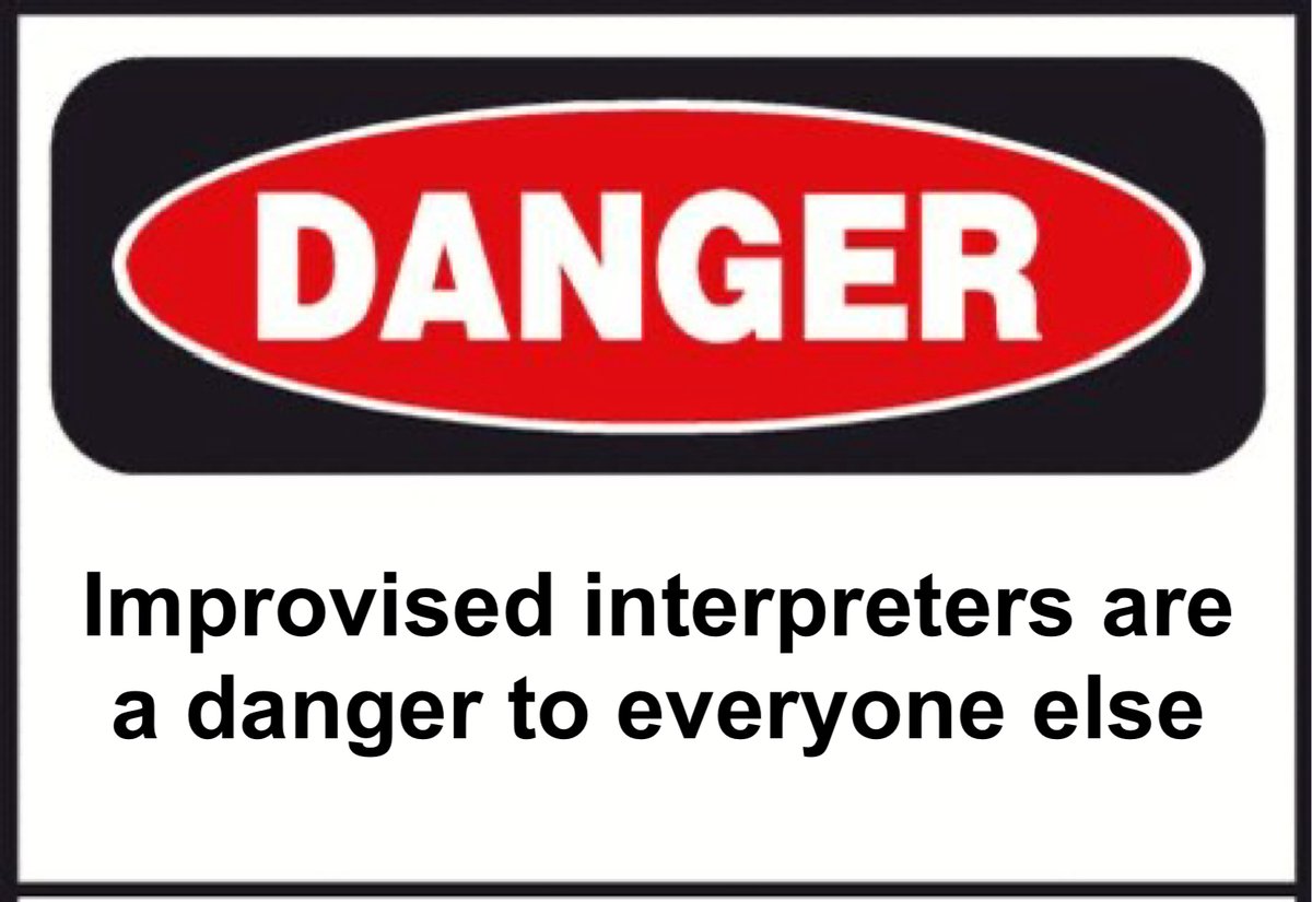 rpstranslations's tweet image. From my blog: Improvised interpreters are a danger to everyone else. | The Professional Interpreter ow.ly/8LVZ50QVNG4