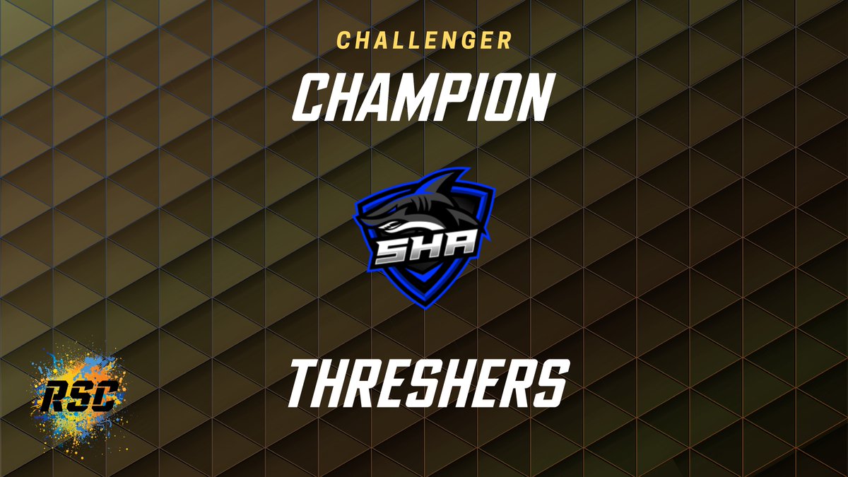 rsconfederation's tweet photo. StorchBurn🏆
fetty_steve98🏆
JonathanVanDyk🏆
Auty RL🏆

Congratulations to the Threshers from Shark Attack, your Season 24 Challenger champions! 🎉

Finals MVP is StorchBurn https://t.co/nnqIP4La9b