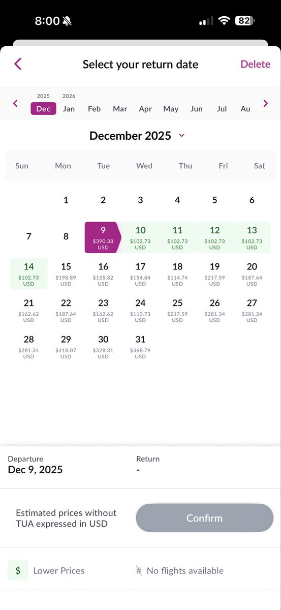 Frijosneaker's tweet photo. @viajaVolaris porque cambia de precios? Me quiero ir el 10 de diciembre y aun se cambia el precio. https://t.co/T2VGjg6buE