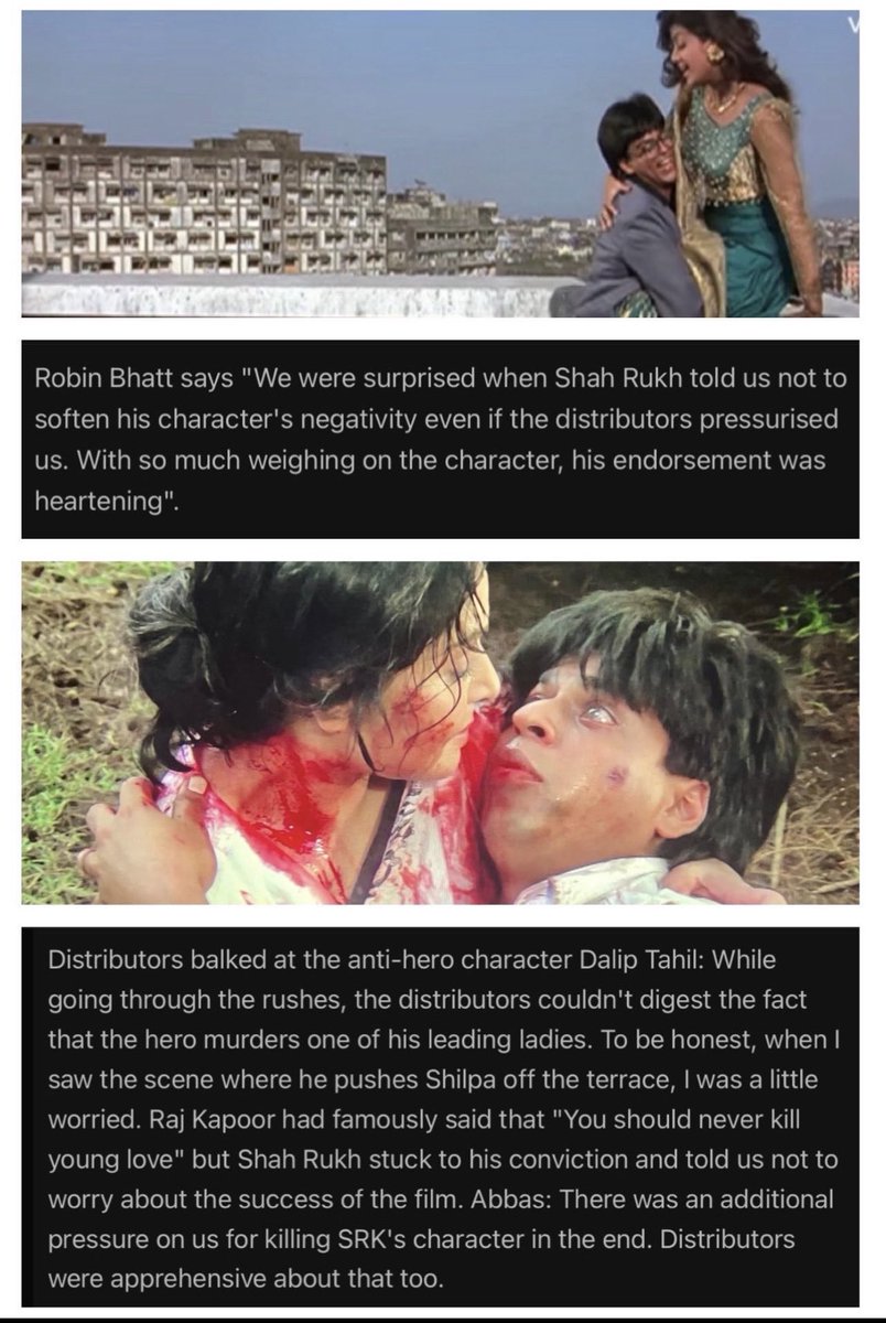 AmyStone2022's tweet photo. #32YearsOfBaazigar

In 1993, when Baazigar released, SRK had only starred in four other movies, but he had the directors and the distributors listening to him!

He must've been very impressive and assertive...a man with a commanding presence, even as young as he was!💗

IMDb https://t.co/lNiABouMjL