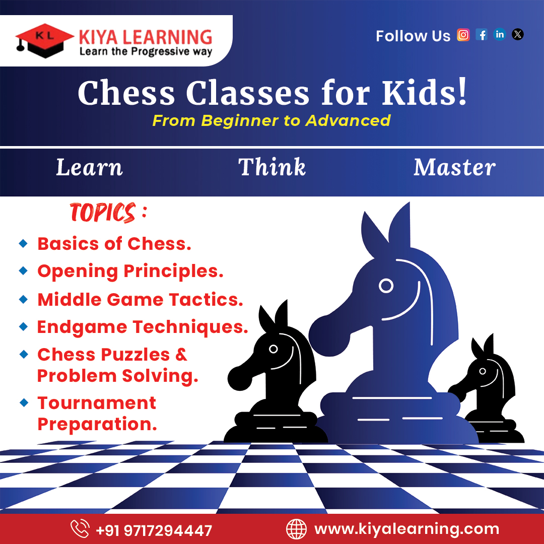 kiya_learning's tweet image. Unlock your child’s strategic mind with Chess Classes for Kids at Kiya Learning!  Our fun and interactive sessions help children build focus, logic, 

#KiyaLearning #ChessForKids #YoungStrategists #MindPower #BrainTraining #KidsLearning #ChessMasters #SmartKids #FunWithChess