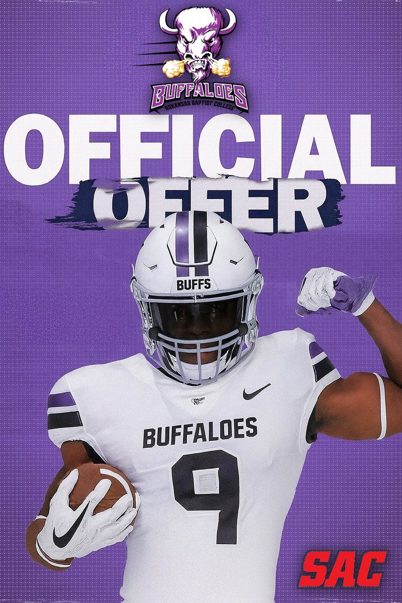 After a great conversation with @CoachBailey_ABC, I’m blessed and excited to announce I’ve received an offer from Arkansas Baptist College! Grateful for the opportunity! #GoBuffaloes #Blessed
<a href="/tvdefenders/">Tennessee Valley Defenders</a> 
<a href="/Chandaman91/">Chandler Smith</a> 
<a href="/101NextLevel/">NextLevel 101</a> 
<a href="/page21marcus/">Marcus Page Sr</a> 
<a href="/C_Coleman30/">Charles Coleman III</a>