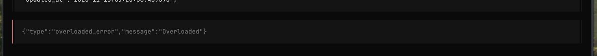 obeserverji's tweet image. @opencode @thdxr this is happending a bit too much {&quot;type&quot;:&quot;overloaded_error&quot;,&quot;message&quot;:&quot;Overloaded&quot;}