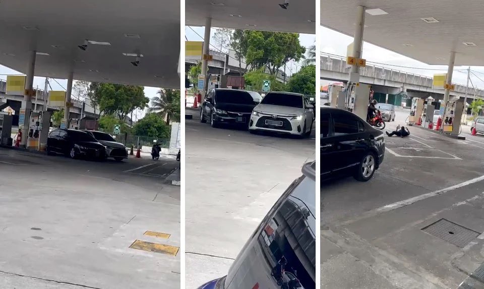 Satu lagi kes tembak berlaku di sebuah stesen minyak di Klang dan tular di media sosial hari ini.

Video memaparkan seorang lelaki tertuduk dengan kesan kecederaan dan pistol masih berada ditangan.

Sebuah kereta dilihat meninggalkan kawasan kejadian dan cuba dihalang kereta lain