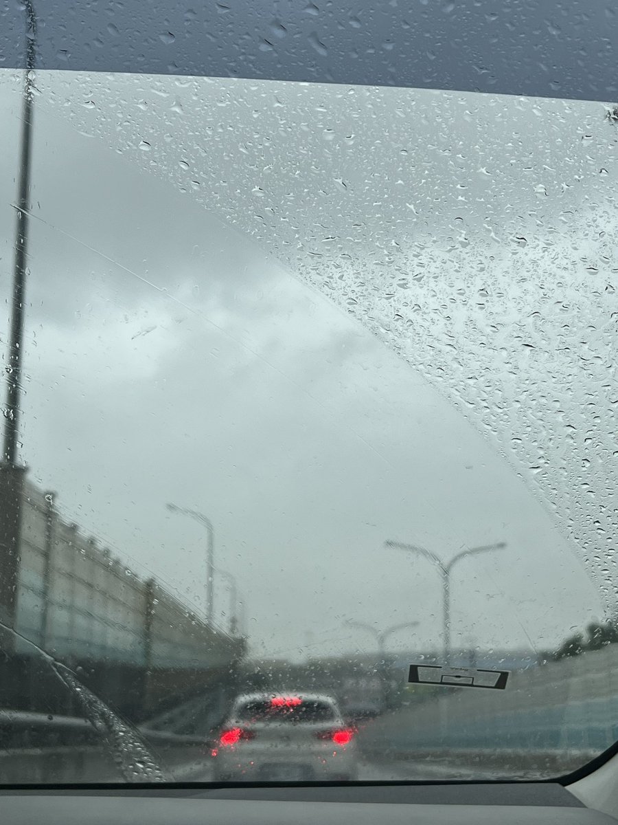 今天是被帶出門的一天，
雖然下雨，心情還是很開心😊

吃飯去🚗