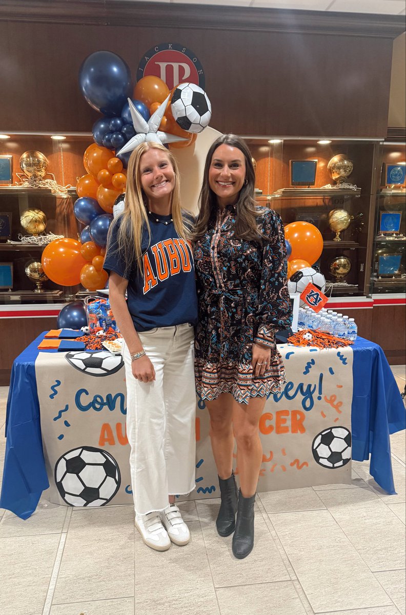A great day celebrating Meg and Torrey signing to play at the next level. It’s been a privilege to coach both of them in their sport. Proud of the people that they are becoming! War Eagle! SMTT! 🖤💛🏀💙🧡⚽️