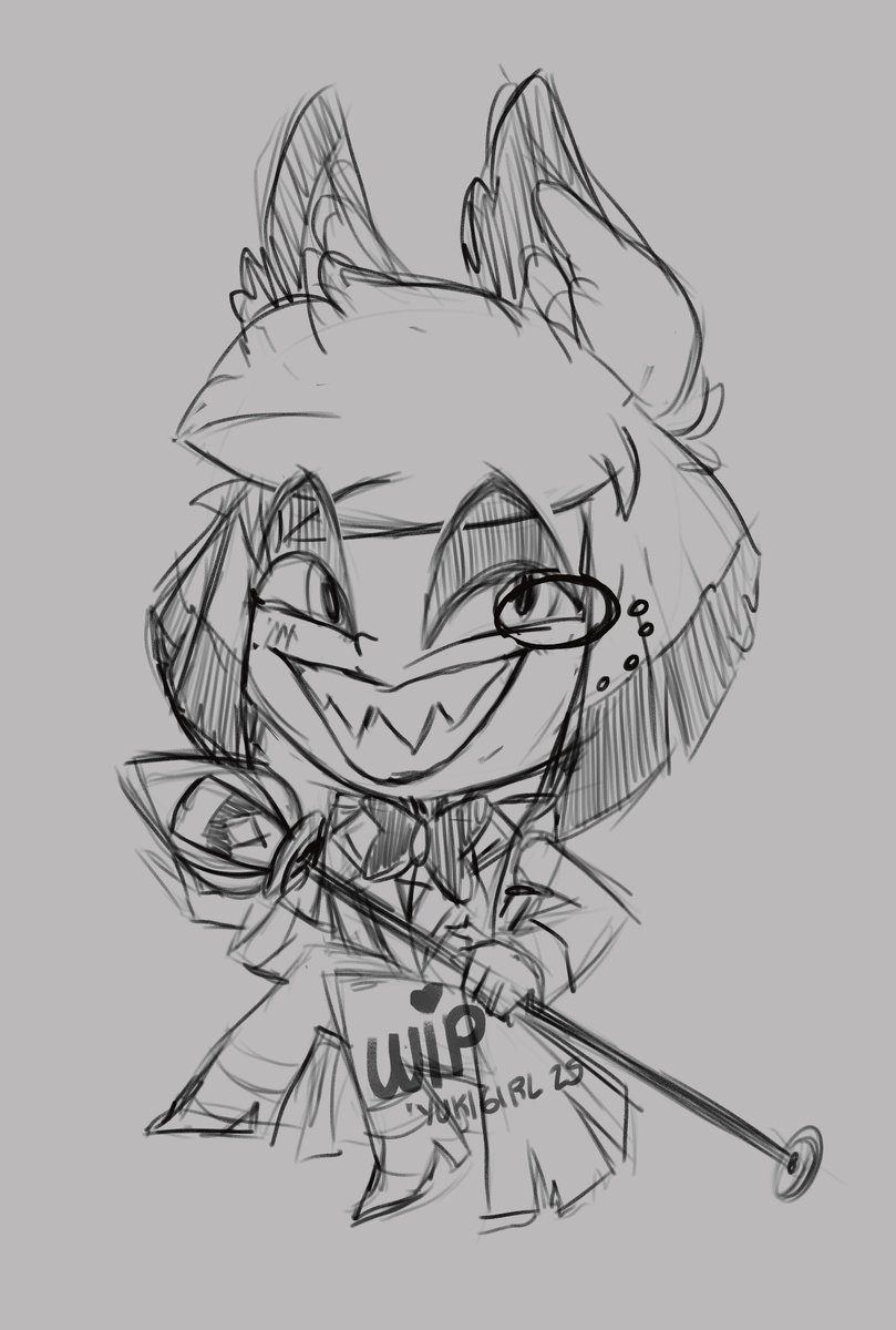 Sketches of characters from Hazbin Hotel, I would like make stickers and keychains #HazbinHotel #angeldust #sirpentius #vox #Alastor