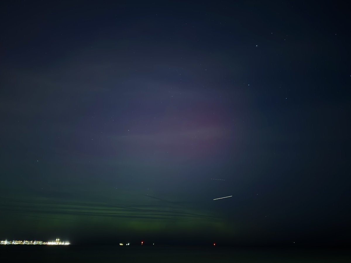 For as much light pollution as there is in Chicago, I still got to see a teeny bit of the northern lights + shooting stars!