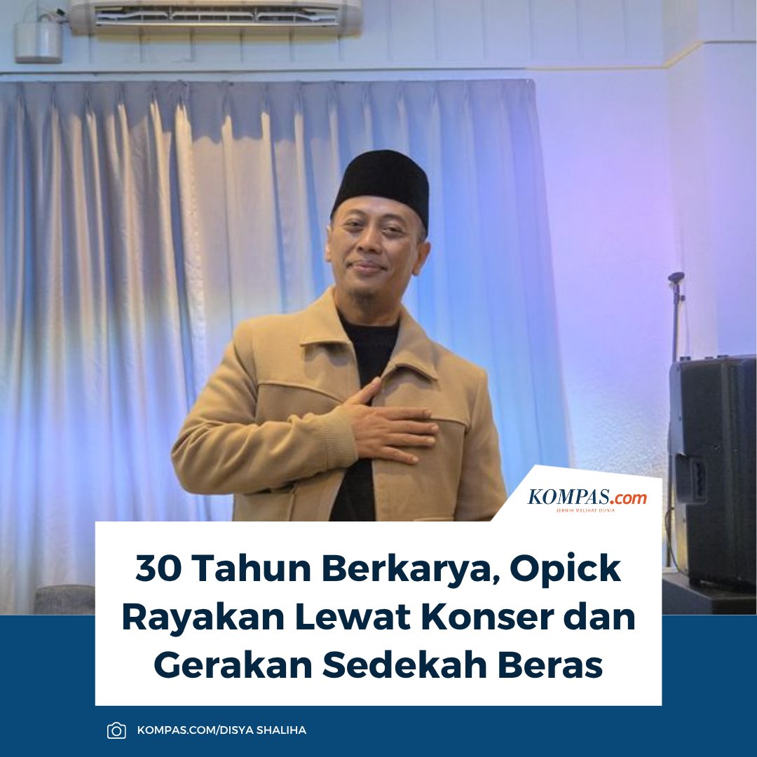 kompascom's tweet photo. โSaya punya harapan, mungkin enggak sih kita konser tapi bayar beras? Jadi setiap selesai konser, berasnya dibagi untuk orang miskin di sekitarnya,โ ujar Opick dalam konferensi pers di Jakarta, Rabu (12/11/2025).
Baca di sini:
https://t.co/3Ze7g2uUkp.
~AA #Opick https://t.co/OFlnAn8Yj2
