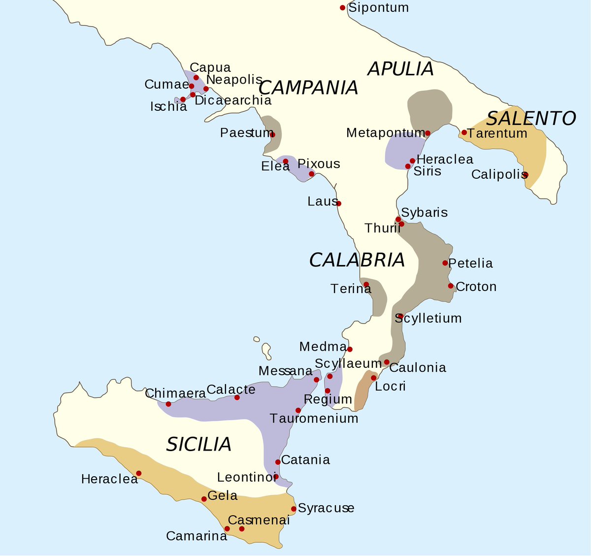 archaeologyart's tweet photo. While this map shows the immense spread of Greek influence, there is a bizarre military anecdote regarding Sybaris (located in the arch of the Italian boot). The Sybarites were so obsessed with luxury-hence the modern term sybarite-that they allegedly taught their horses to dance to the sound of pipes at their feasts and public entertainments.

According to later anecdotes preserved by Athenaeus quoting Aristotle, their rivals in Croton learned this secret. During the decisive battle in 510 BC, the Crotonian army didn't just charge; their musicians began playing the specific dance tunes the horses knew. Instead of attacking, the Sybarite horses began to dance rhythmically, throwing their riders into chaos. Sybaris wasn't just defeated; according to later Greek writers, the Crotonians diverted the river Crathis over the ruined city to erase it from the map, and in any case the archaeological remains there are now buried so deeply under waterlogged sediment today.