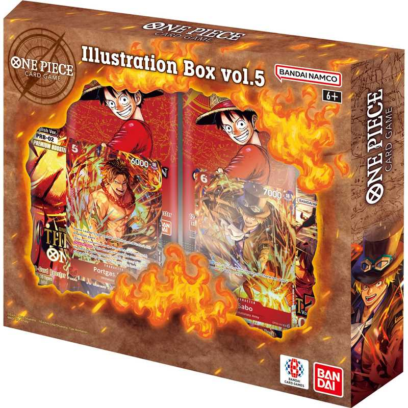 Mockup images for OPTCG Illustration Box Vol. 5 and 6 have popped