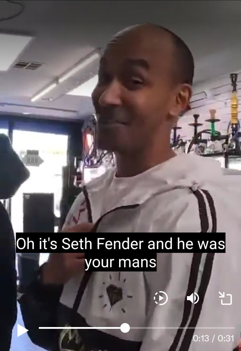 Oh it's Seth Fender and he was
 your mans
