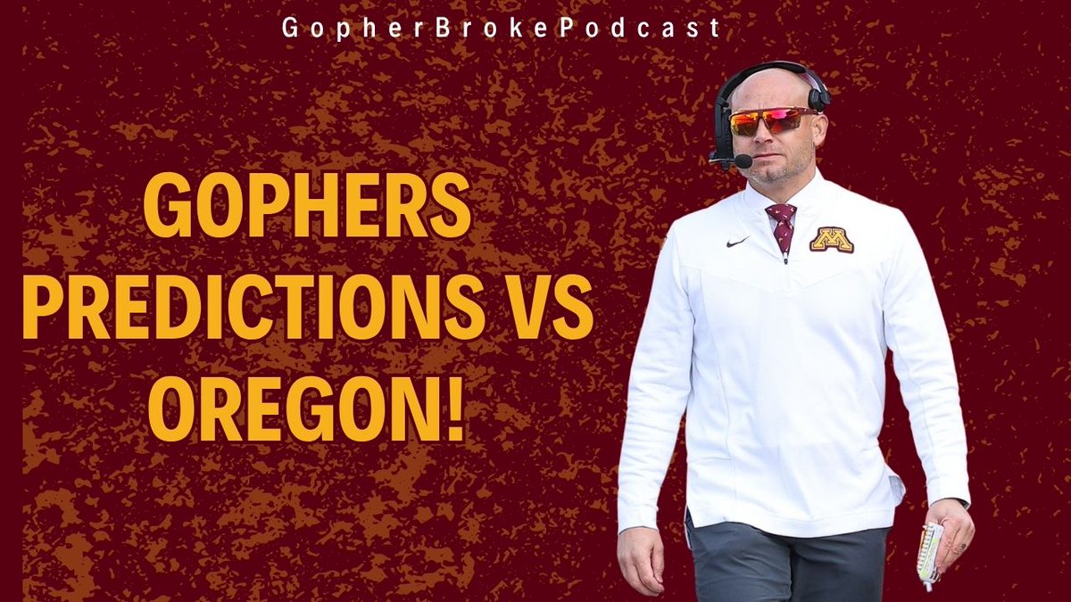 🚨NEW EPISODE🚨

〽️Predictions for the Week 12 Big Ten Matchups

〽️Breaking down the Oregon Ducks for Minnesota's Matchup this week

〽️Predictions for the #Gophers vs Oregon

〽️Talking some Bucky Irving Twitter Heat 👀

Be Sure to Subscribe on YouTube for LIVE Postgame Thoughts!