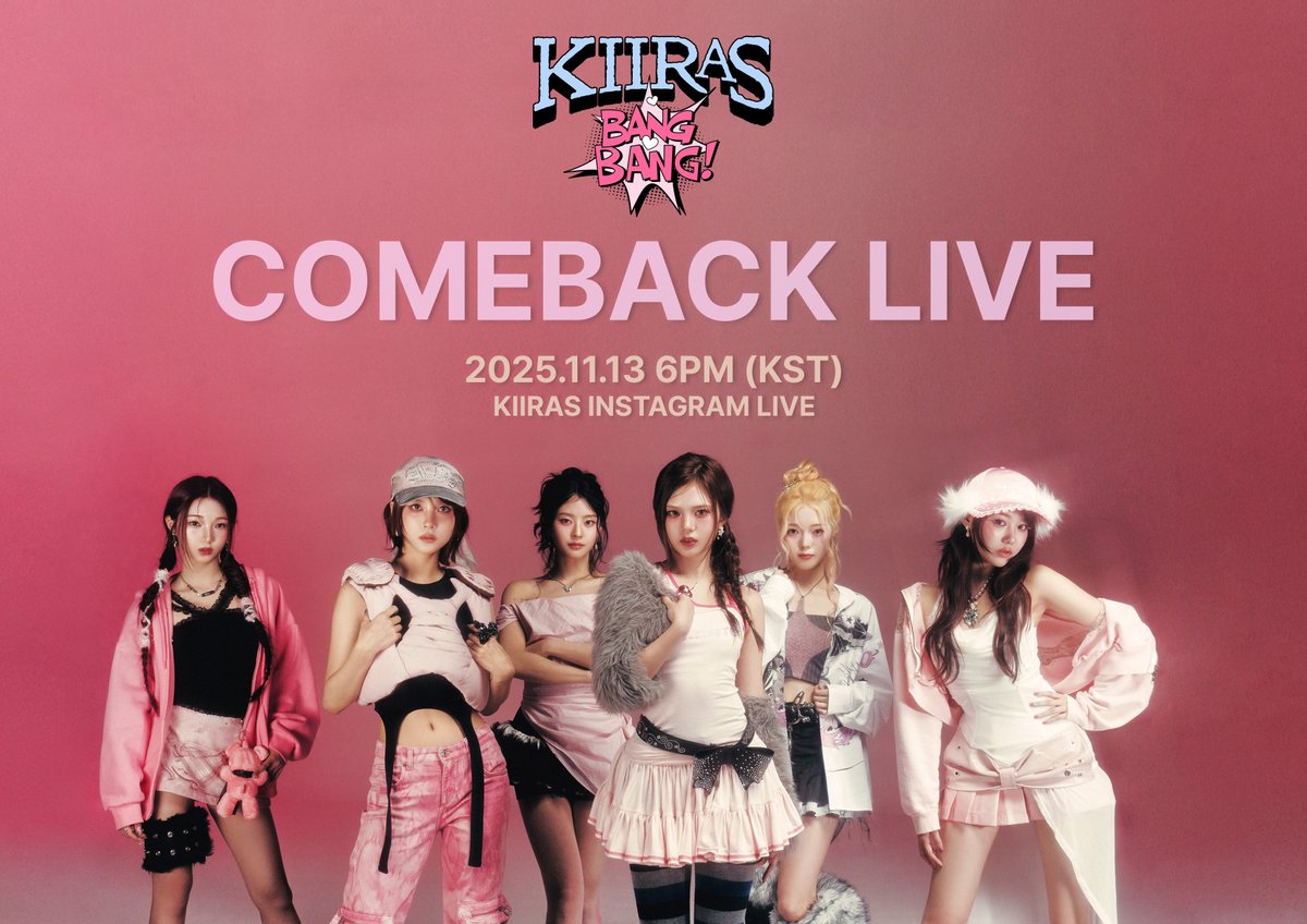 official_KIIRAS's tweet photo. [💬]

BANG BANG! COMEBACK LIVE

⏰ 2025.11.13 (목) 18:00 (KST)

🔗 https://t.co/hdobXMahvD

#KIIRAS #키라스
#BANGBANG #KIIRAS_BANGBANG https://t.co/OmK9mSwq74