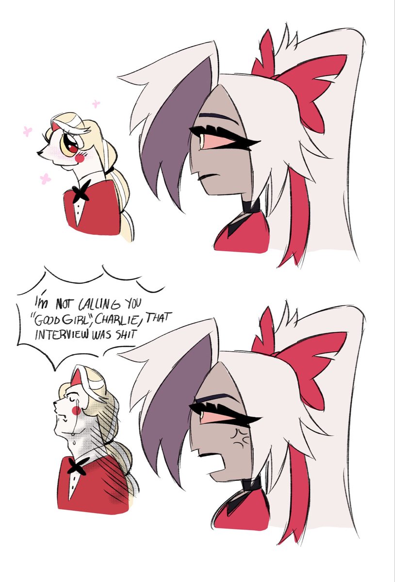 MalditaMatu's tweet photo. Has anyone made this already? 
#HazbinHotel #chaggie https://t.co/3lVL3hYPb6
