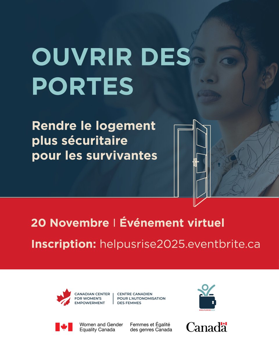 “Without safe housing, leaving abuse isn’t an option, it’s a risk.”
In occasion of the Help Us Rise: National Economic Abuse Awareness Month 2025 campaign, the Canadian Centre for Women’s Empowerment (CCFWE) invites you to a webinar:
Opening Doors: Making Housing Safer for