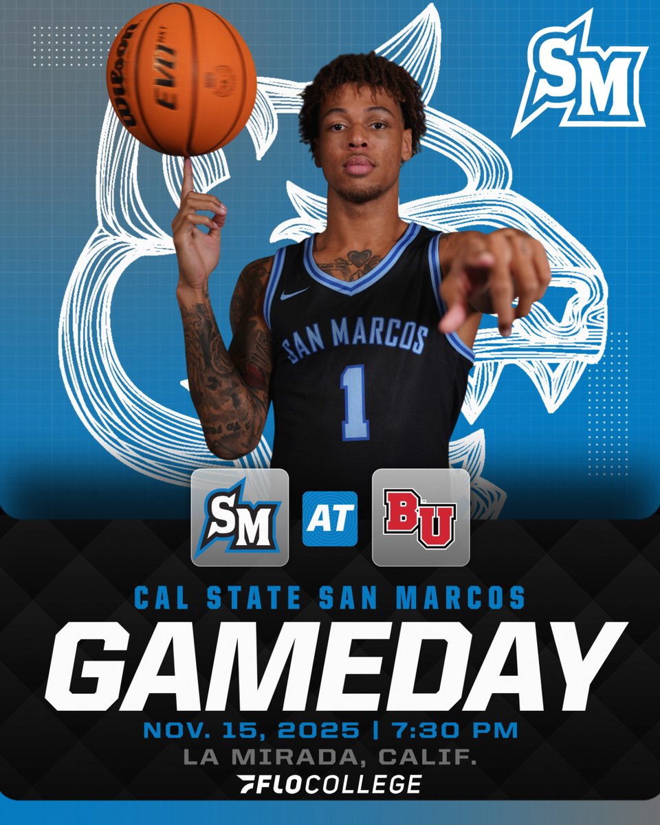 CSUSM_MBB's tweet image. The Cougars will play their first road game of the year at Biola tonight at 7:30 p.m. in La Mirada. #BleedBlue 

📊 athletics.biola.edu/sidearmstats/m…
📺 ($) pacwestnetwork.tv/biola/