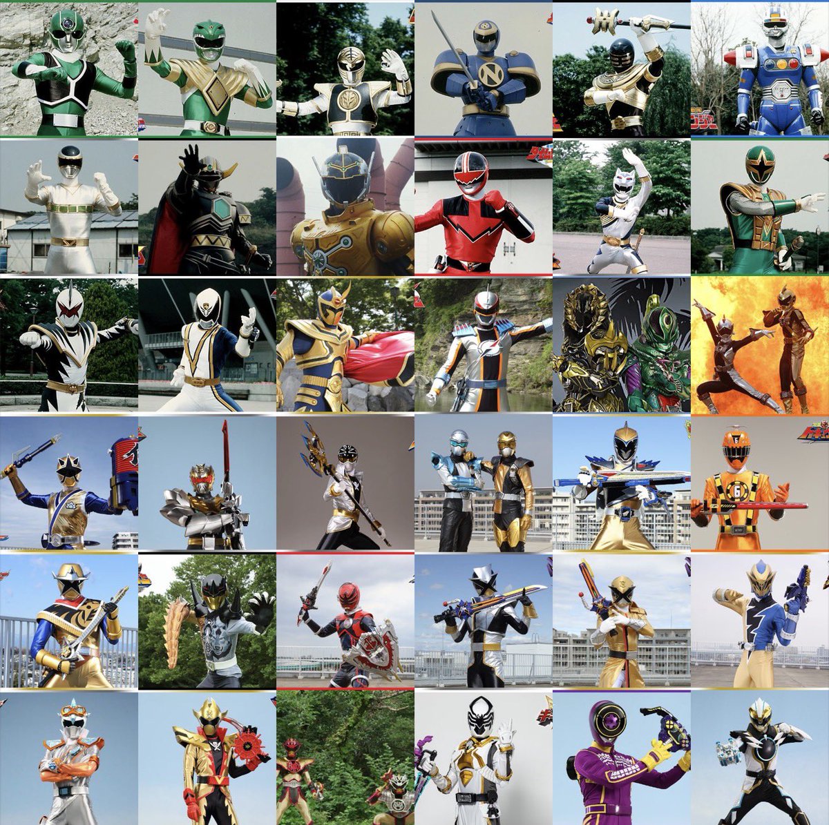 Leg10nOfBoom's tweet photo. Since Sentai is over and nothing matters no more, I said fuck it and added X1-Mask to my categorized 6th ranger/6th hero collage https://t.co/phDfIH81bJ