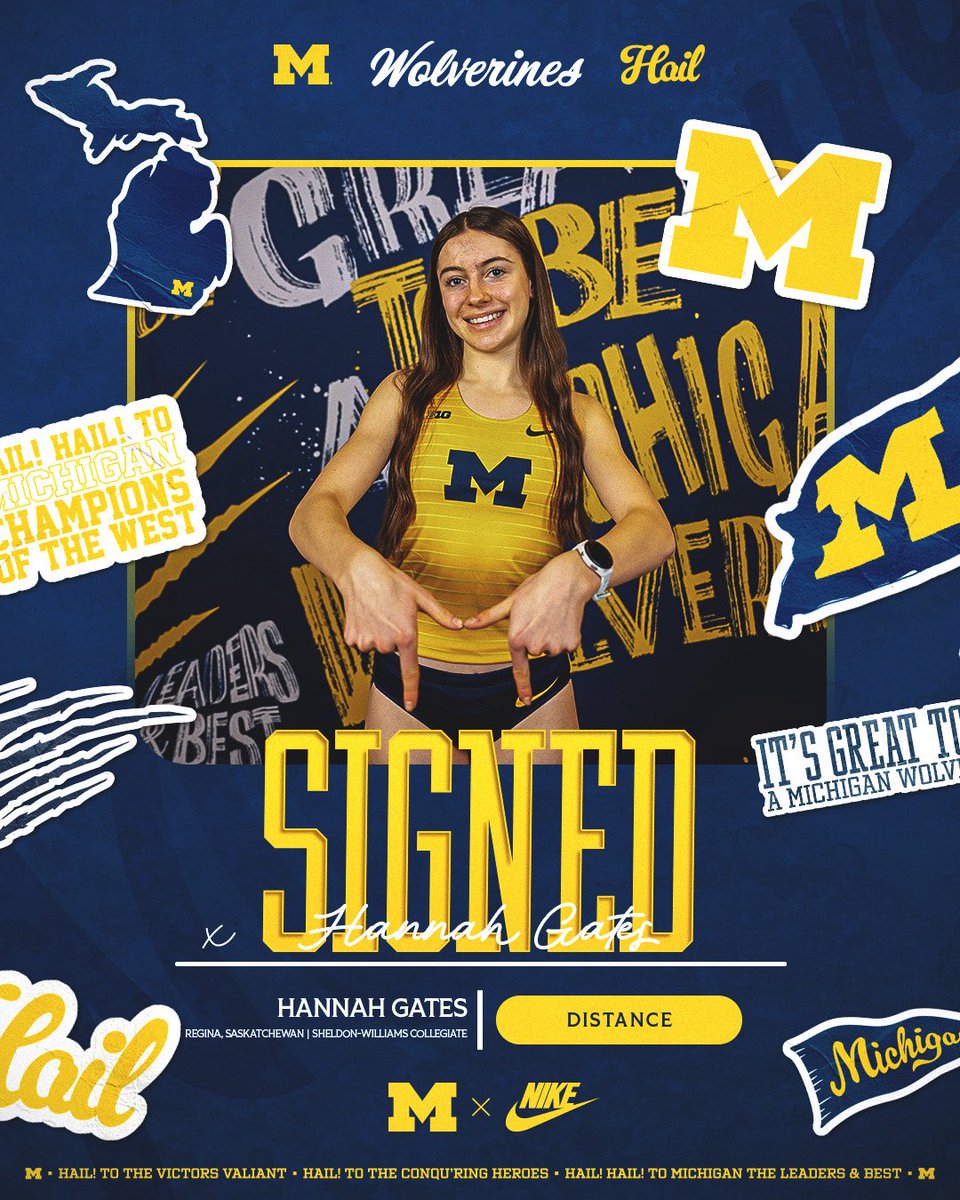 UMichTrack's tweet photo. Welcome to our newest Wolverine, Hannah Gates! #GoBlue〽️ #NewBlue 

800m PR: 2:05.98
1500m PR: 4:19.75 https://t.co/NBtdZbUDi6